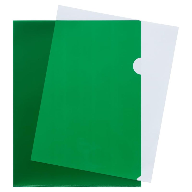JAM PAPER Plastic Sleeves - Letter Size - 9 x 11 1/2 - Green Project Pockets - 120 Bulk Page Protectors/Pack - Image 1